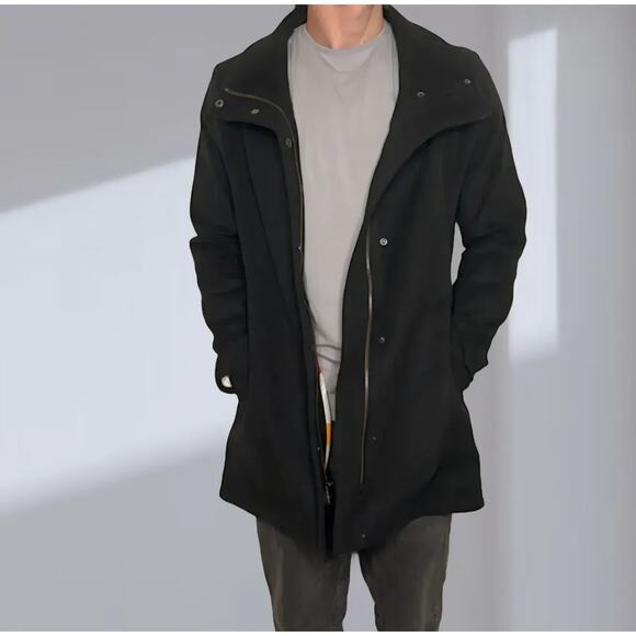 Pendleton Cascade Wool Coat – Black with Rare Stripe Lining (Men’s M) - Picture 2 of 13